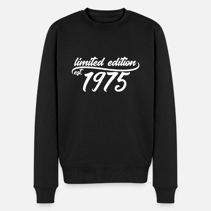 Limited Edition est 1975 - Männer Premium Bio Pullover - Schwarz