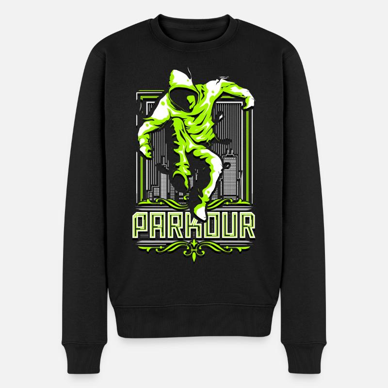 Parkour - Parcour Freerunning - Parkour Sport - Männer Premium Bio Pullover - Schwarz