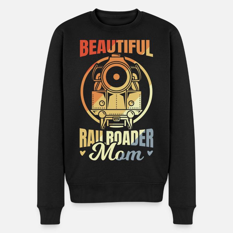 Maman du chemin de fer - Pull Premium bio Homme - noir