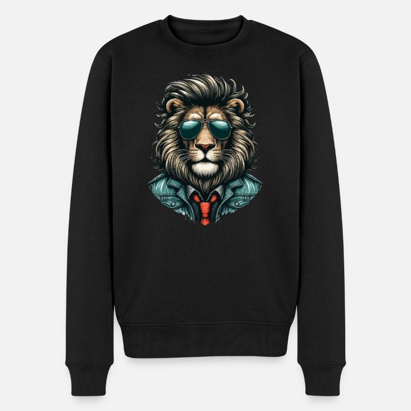 Lion élégant - Pull Premium bio Homme - noir