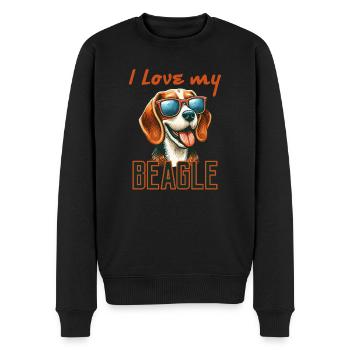 J’adore mon Beagle - Pull Premium bio Homme - noir - Devant - Nico (187cm)