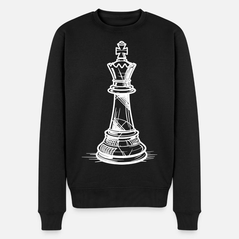 Croquis de pièce d’échecs - Pull Premium bio Homme - noir