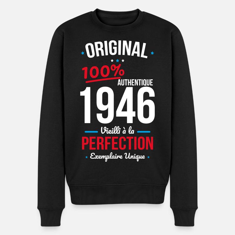 1946 – Original – Exemplaire unique - Pull Premium bio Homme - noir