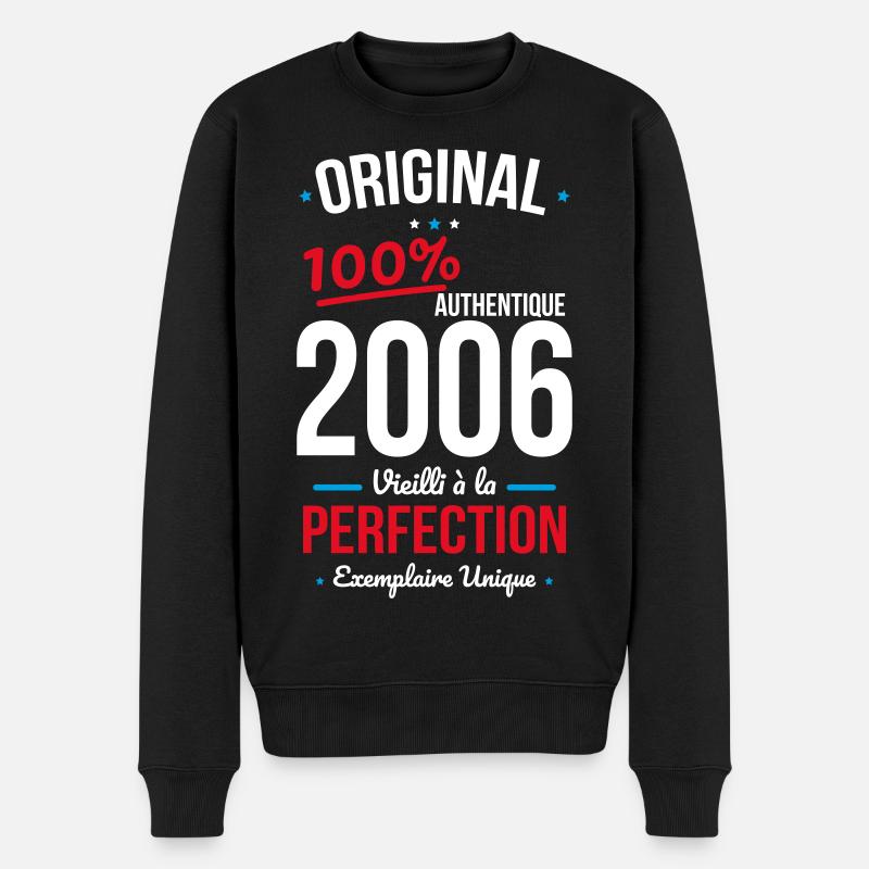 2006 – Original – Einzigartiges Exemplar - Männer Premium Bio Pullover - Schwarz