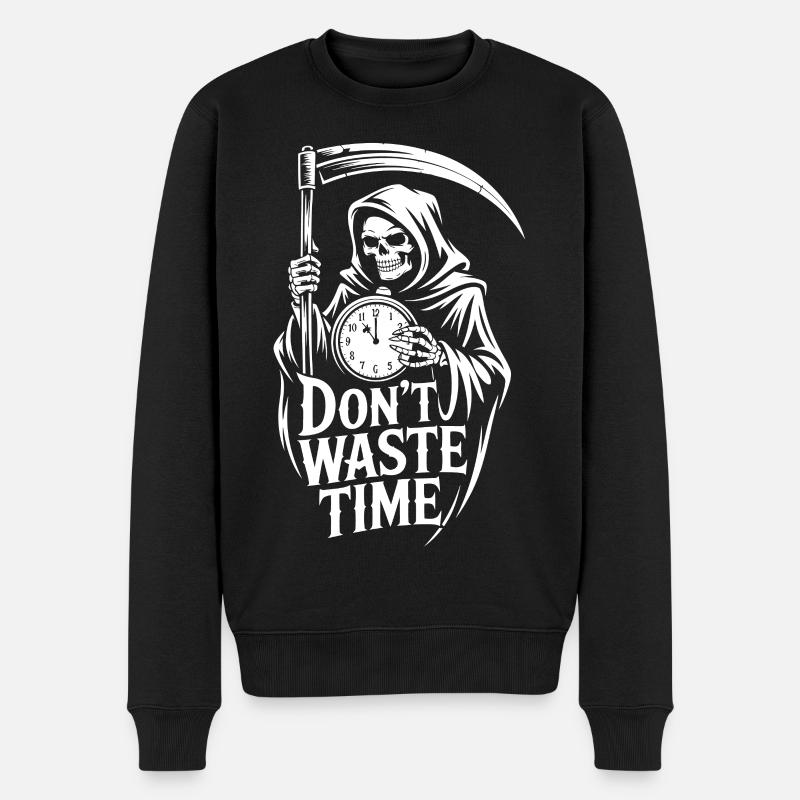 Grim Reaper Don't waste time - Men's Premium Organic Jumper - black