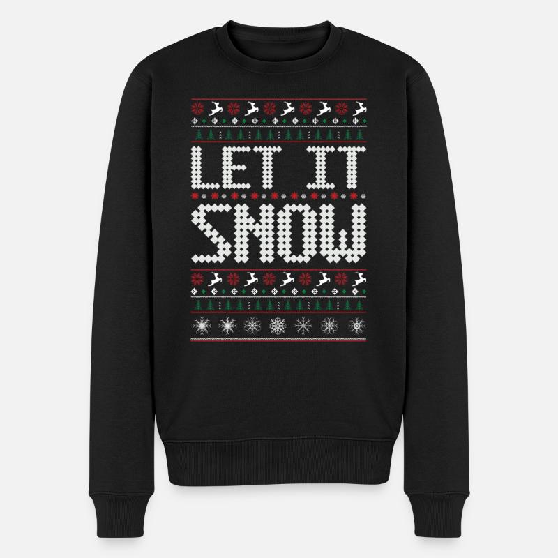 Let it snow - Pull Premium bio Homme - noir