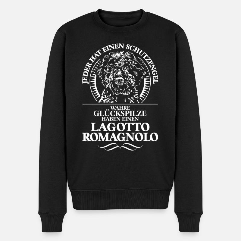 LAGOTTO ROMAGNOLO Schutzengel Wilsigns Geschenk - Männer Premium Bio Pullover - Schwarz