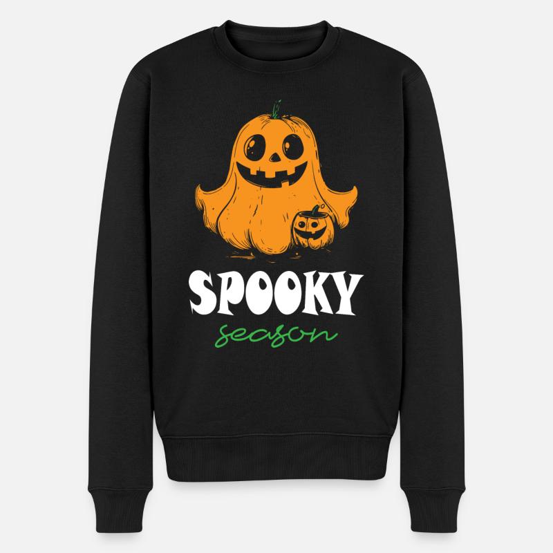 Spooky Season Halloween - Männer Premium Bio Pullover - Schwarz