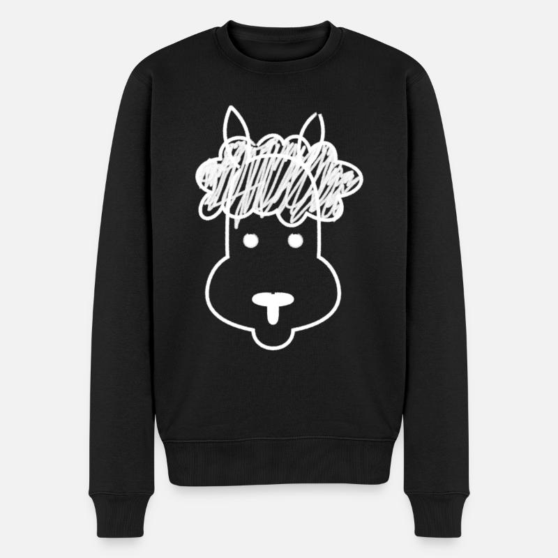 Contours du lama - Pull Premium bio Homme - noir