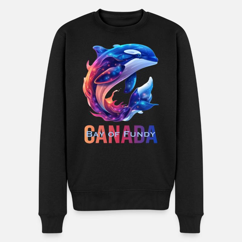 Orca Bay of Fundy - Männer Premium Bio Pullover - Schwarz