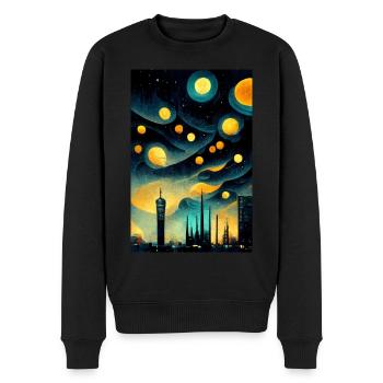 L’avenir riche en étoiles - Pull Premium bio Homme - noir - Devant - Nico (187cm)
