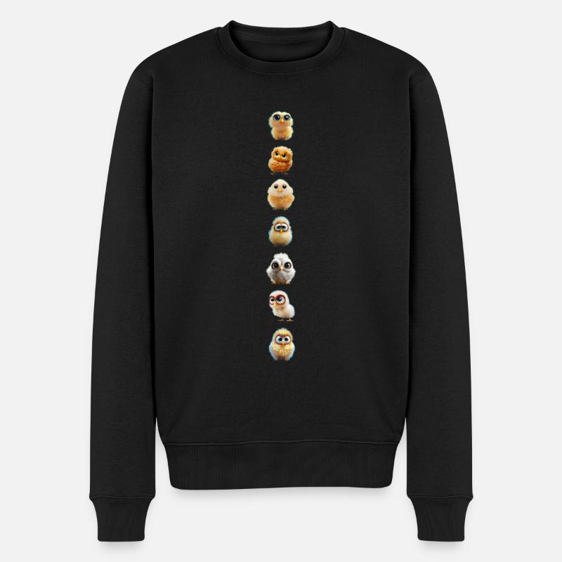 PouletsLong - Pull Premium bio Homme - noir