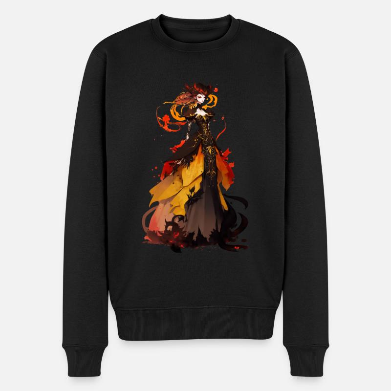 Drachen 1 - Männer Premium Bio Pullover - Schwarz