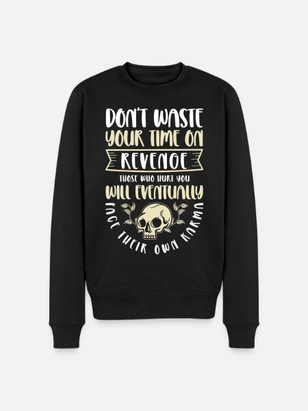 Karma Attitude Motivation Spiritual - Men's Premium Organic Jumper - black