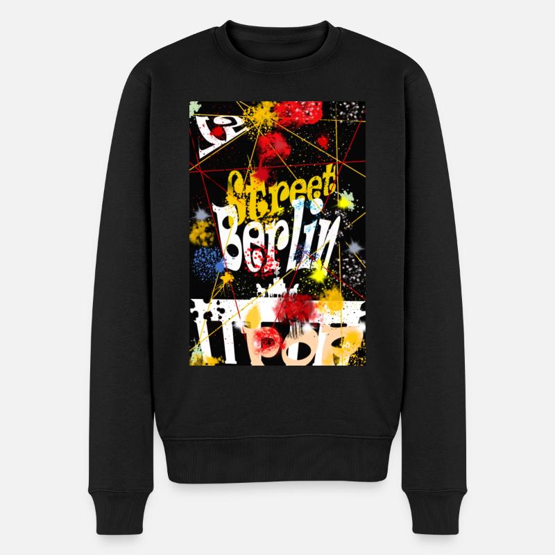 Berlin Street Pop Art - Pull Premium bio Homme - noir