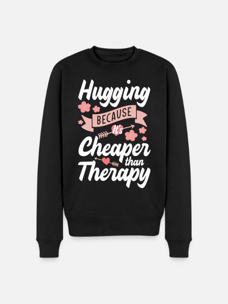 Cuddling girlfriend - Men's Premium Organic Jumper - black