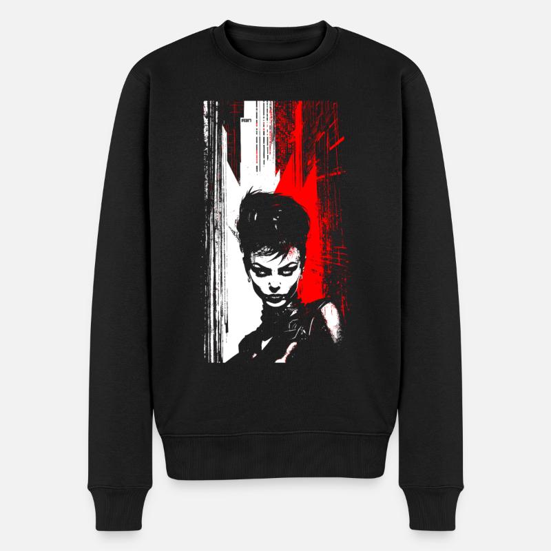 Femme Fatale - Männer Premium Bio Pullover - Schwarz