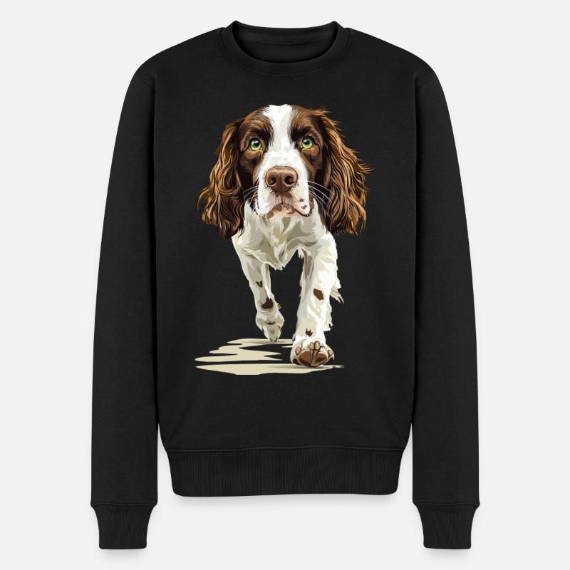 Englischer Springer Spaniel - Männer Premium Bio Pullover - Schwarz