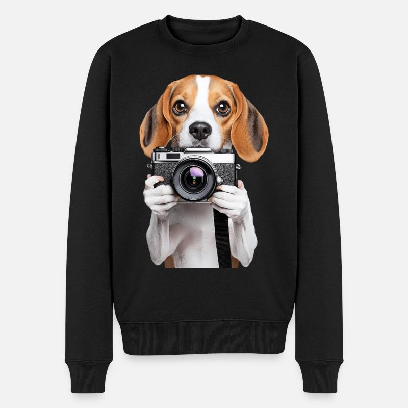 Beagle - Männer Premium Bio Pullover - Schwarz