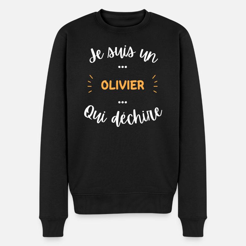 je suis un olivier qui déchire - Pull Premium bio Homme - noir