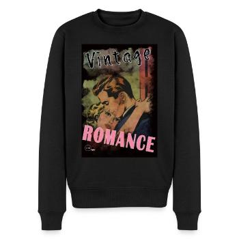 VINTAGE ROMANCE 5 BIS von Yume Origins - Männer Premium Bio Pullover - Schwarz - Vorne - Nico (187cm)