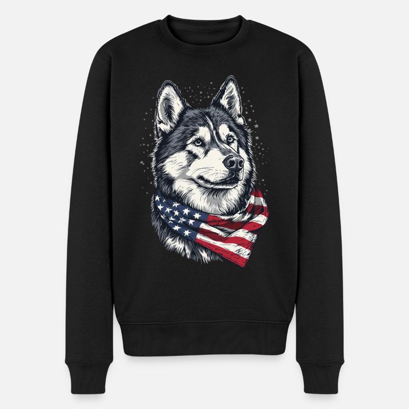Alaskan Malamute - Männer Premium Bio Pullover - Schwarz
