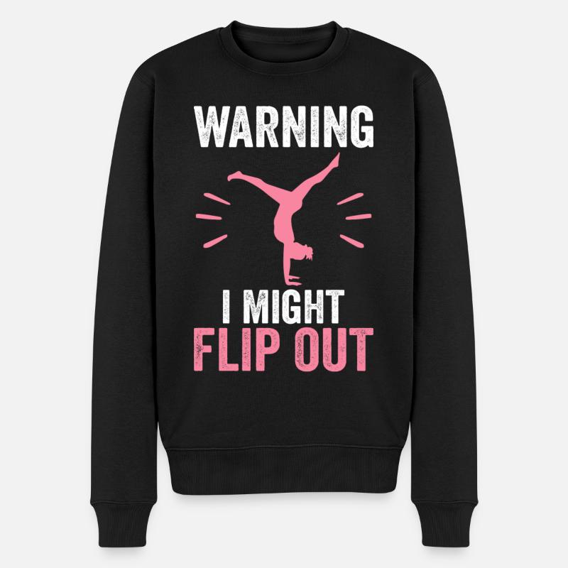 Warning I Might Flip Out - Pull Premium bio Homme - noir