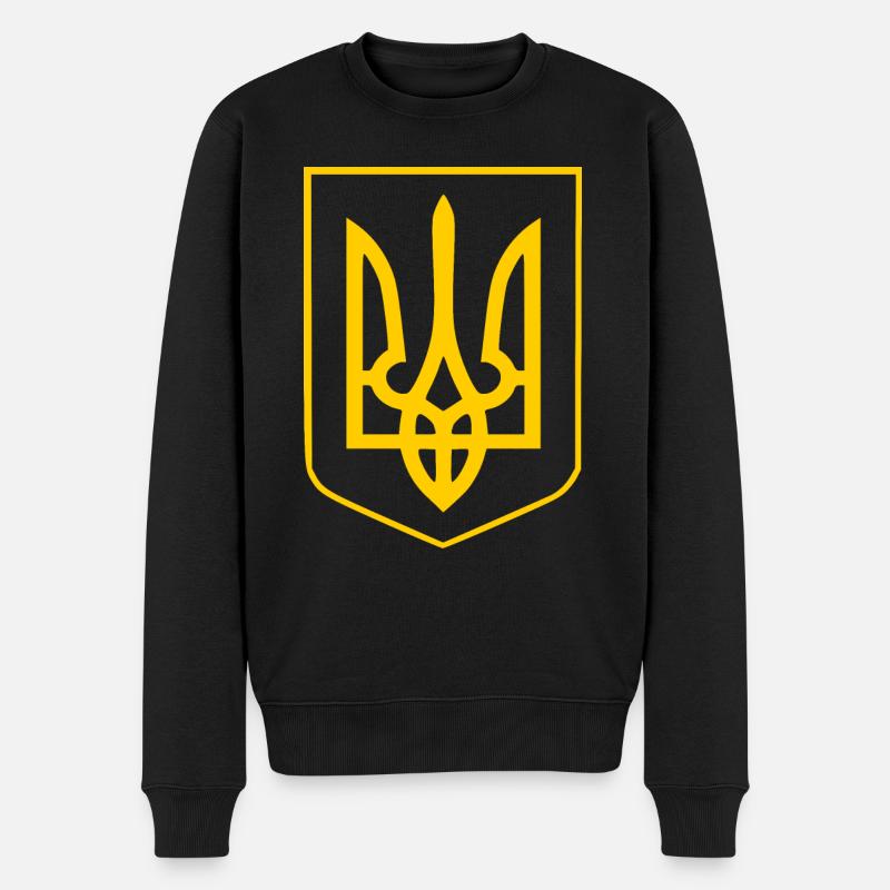 Ukraine - Økologisk premium-sweatshirt til mænd - sort