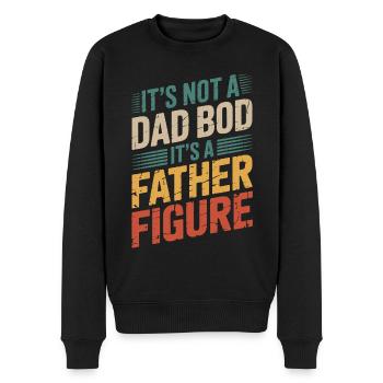 It's Not A Dad Bod, It's A Father Figure Quote - Männer Premium Bio Pullover - Schwarz - Vorne - Nico (187cm)
