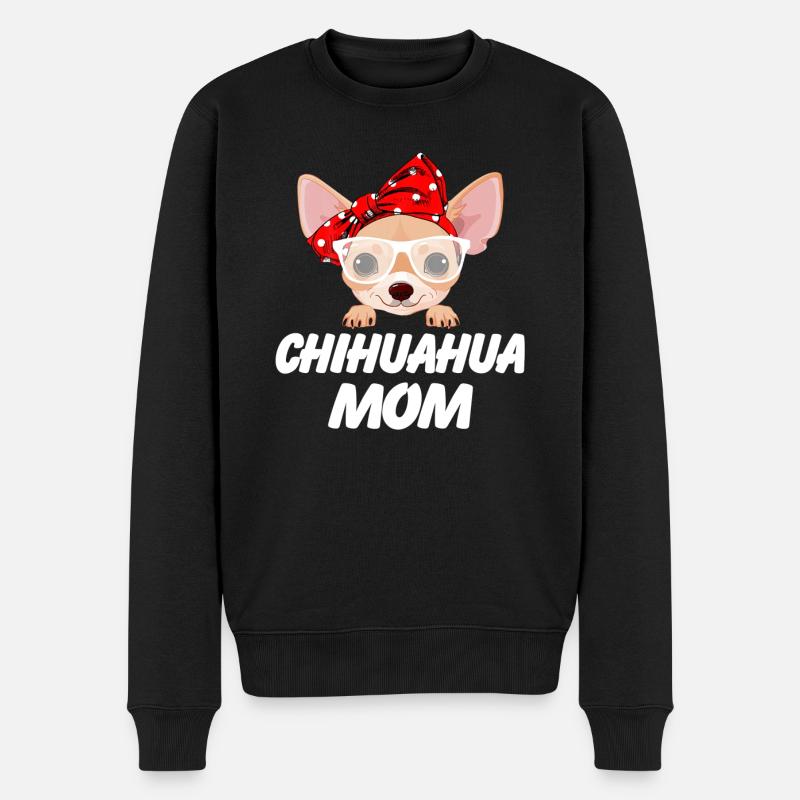 Chihuahua Mama - Männer Premium Bio Pullover - Schwarz