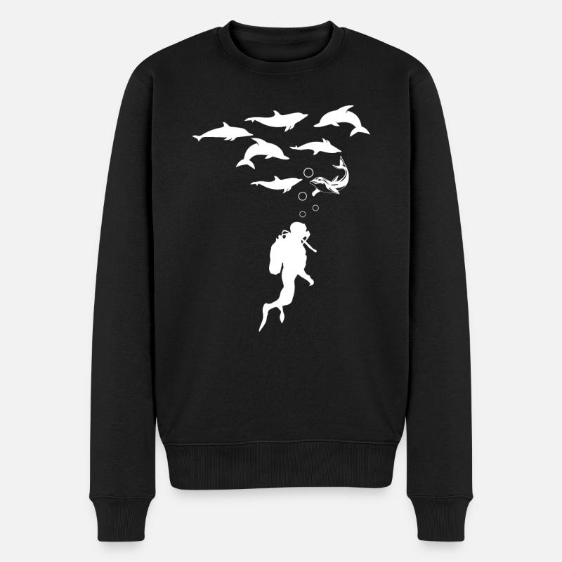Diving Dive tauchen - Männer Premium Bio Pullover - Schwarz