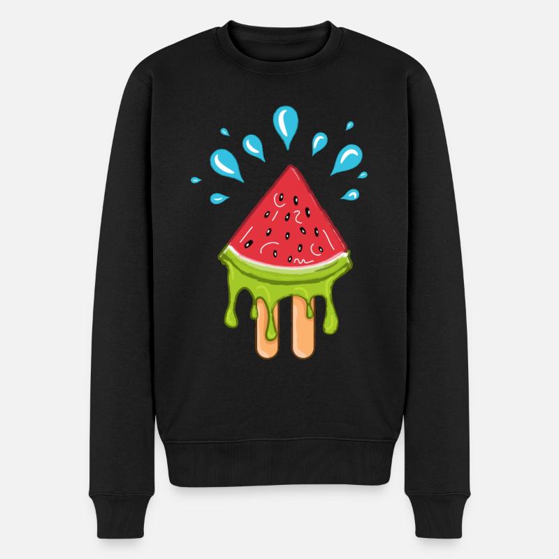 Pastèque Popsicle Fruits d’été sucrés - Pull Premium bio Homme - noir