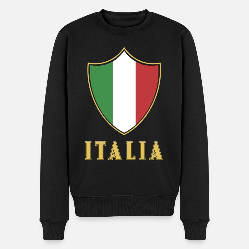Italia Mode Italia Trikot - Männer Premium Bio Pullover - Schwarz