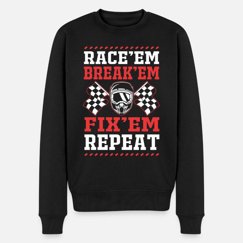 Drag Race - Männer Premium Bio Pullover - Schwarz