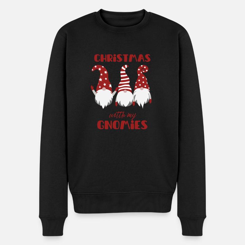 Noël avec mes gnomes - Pull Premium bio Homme - noir