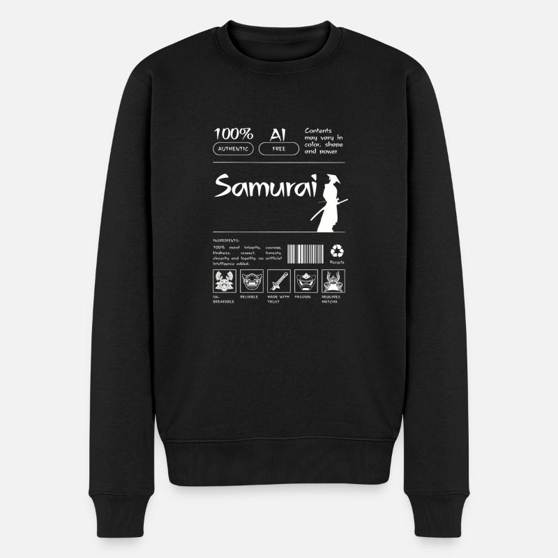 Dépliant de samouraï - Pull Premium bio Homme - noir