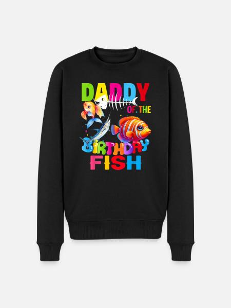 Far til fødselsdagen Fiskeri Fars fisk fødselsdag - Økologisk premium-sweatshirt til mænd - sort