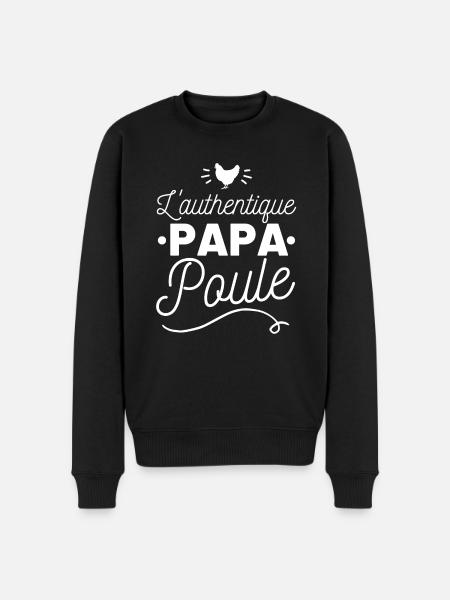 papa poule - Pull Premium bio Homme - noir