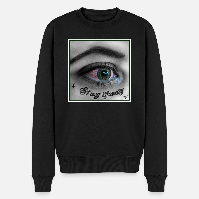 Wegbleiben - Männer Premium Bio Pullover - Schwarz