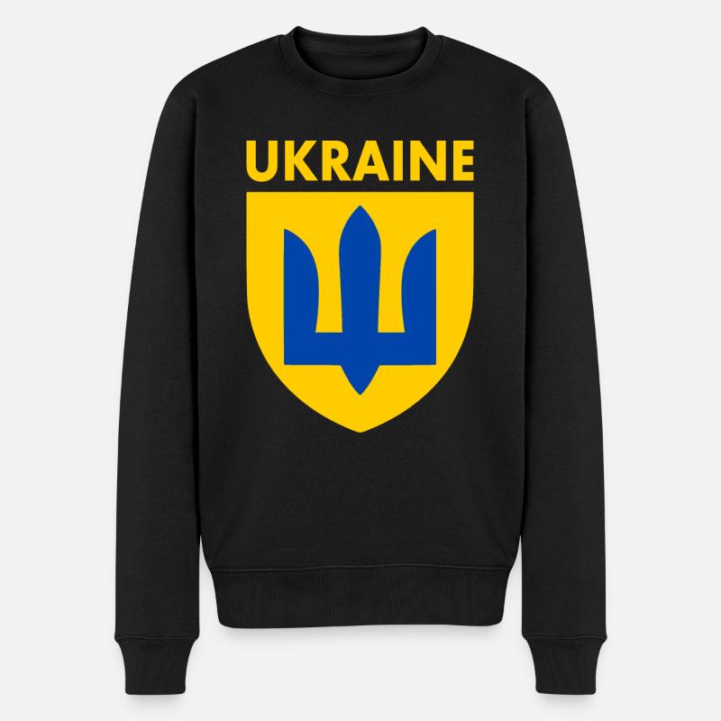Ukraine - Männer Premium Bio Pullover - Schwarz