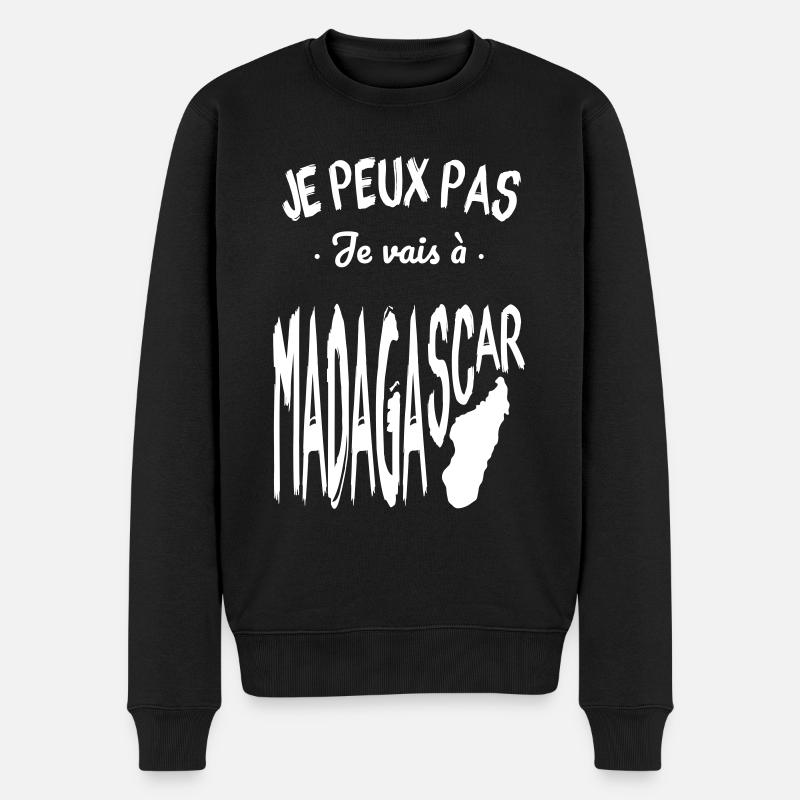 Je peux pas je vais à Madagascar - Pull Premium bio Homme - noir