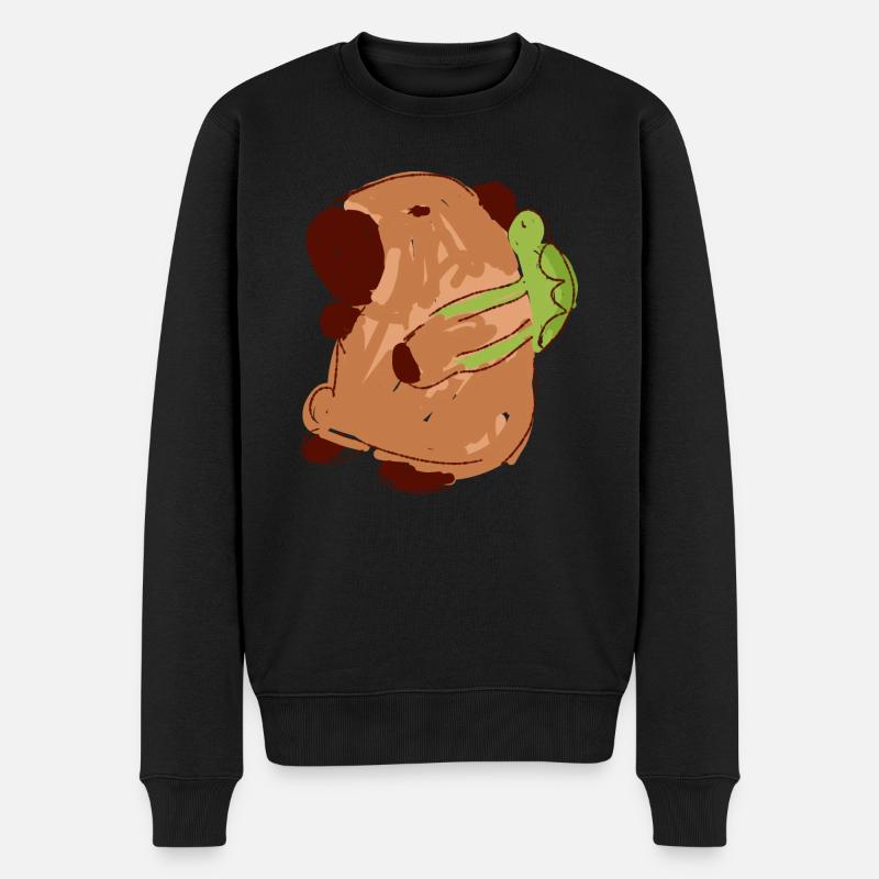 Capybara,sac à dos,tortue,capybara - Pull Premium bio Homme - noir