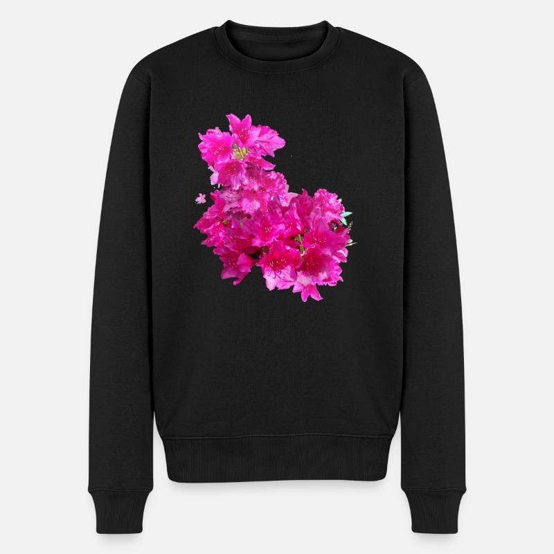 laurier-rose,fleur,lotus,vigne,floral,fleurs - Pull Premium bio Homme - noir