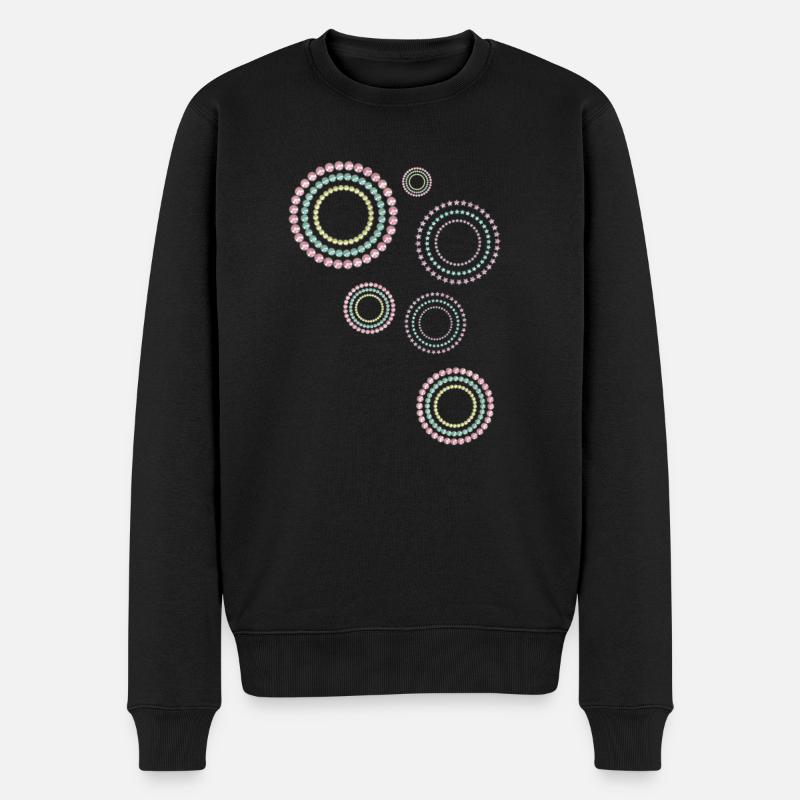 Circles, graphic patterns, patterns - Men's Premium Organic Jumper - black