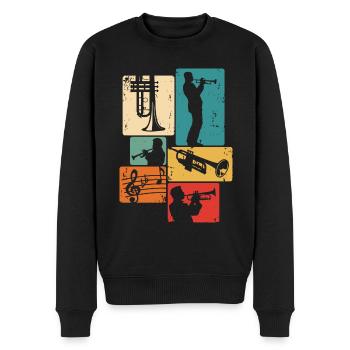 Trompette Musicien Orchestre Trompette - Pull Premium bio Homme - noir - Devant - Nico (187cm)