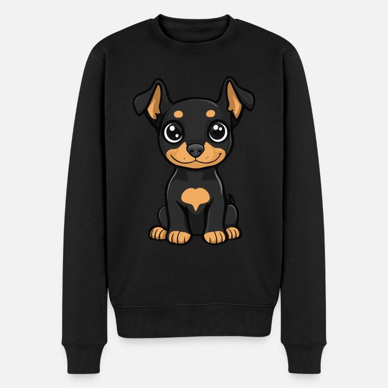 Doberman Chien Mignon - Pull Premium bio Homme - noir
