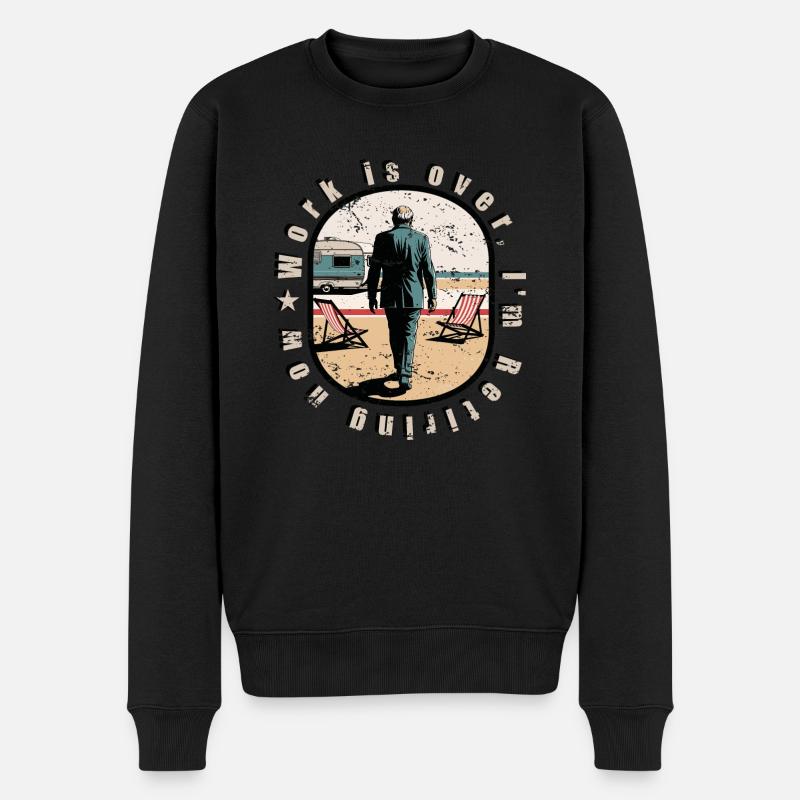Rentner im Ruhestand - Männer Premium Bio Pullover - Schwarz