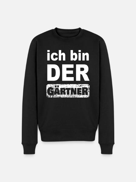 Ich bin Gärtner - Männer Premium Bio Pullover - Schwarz