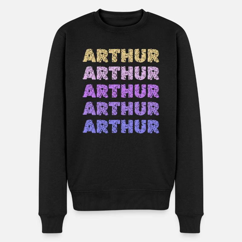 Vorname Arthur - Männer Premium Bio Pullover - Schwarz