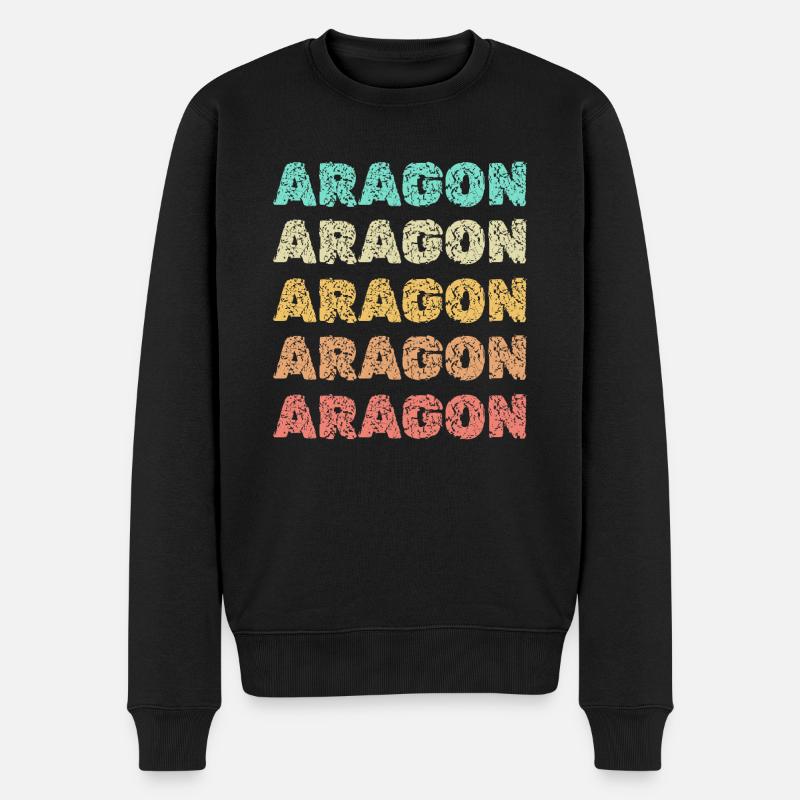 Aragon Aragon - Männer Premium Bio Pullover - Schwarz